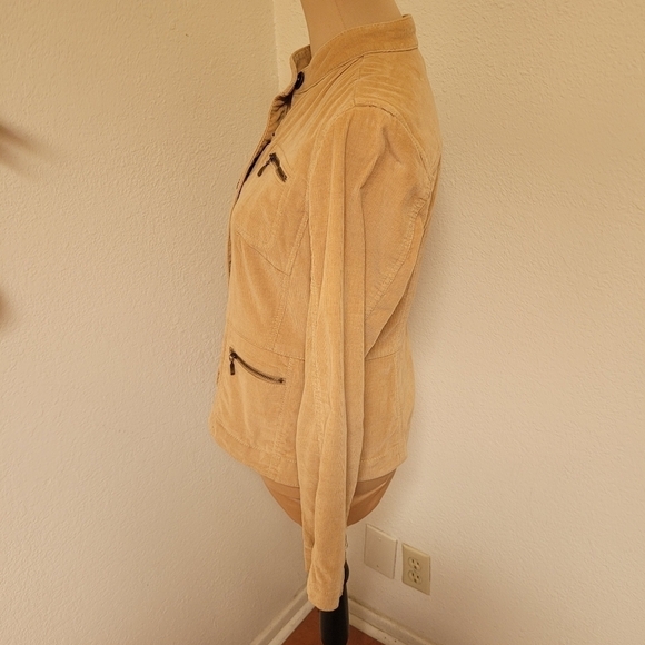A.M.I. Tan Corduroy Jacket - Picture 3 of 4